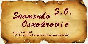 Spomenko Osmokrović vizit kartica